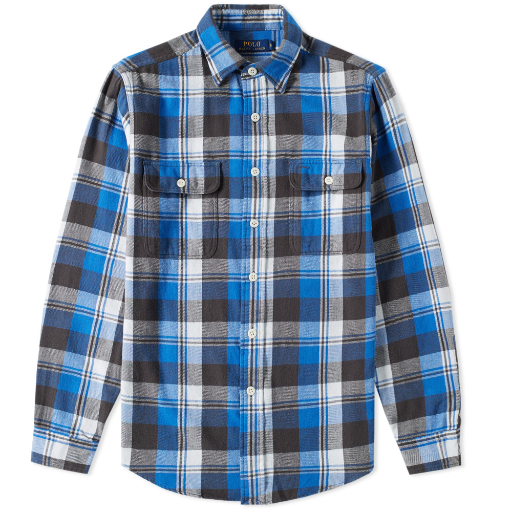 Polo Ralph Lauren Custom Fit Plaid Flannel Overshirt Polo Ralph Lauren