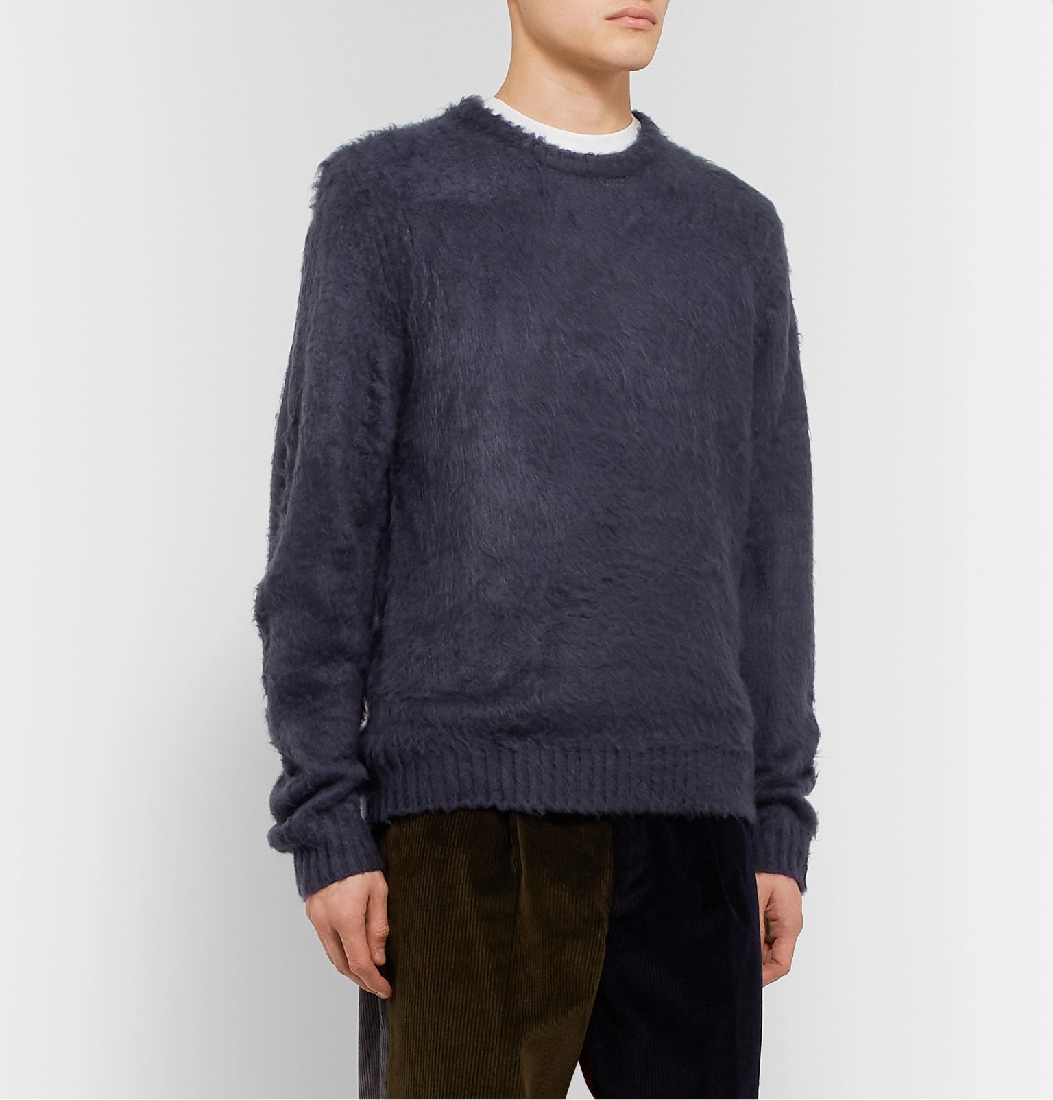 Stüssy - Brushed Knitted Sweater - Blue Stussy