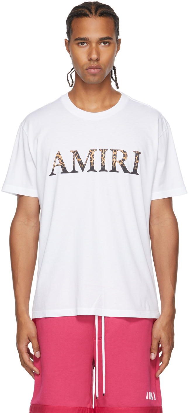 AMIRI Black Leopard Logo T-Shirt Amiri