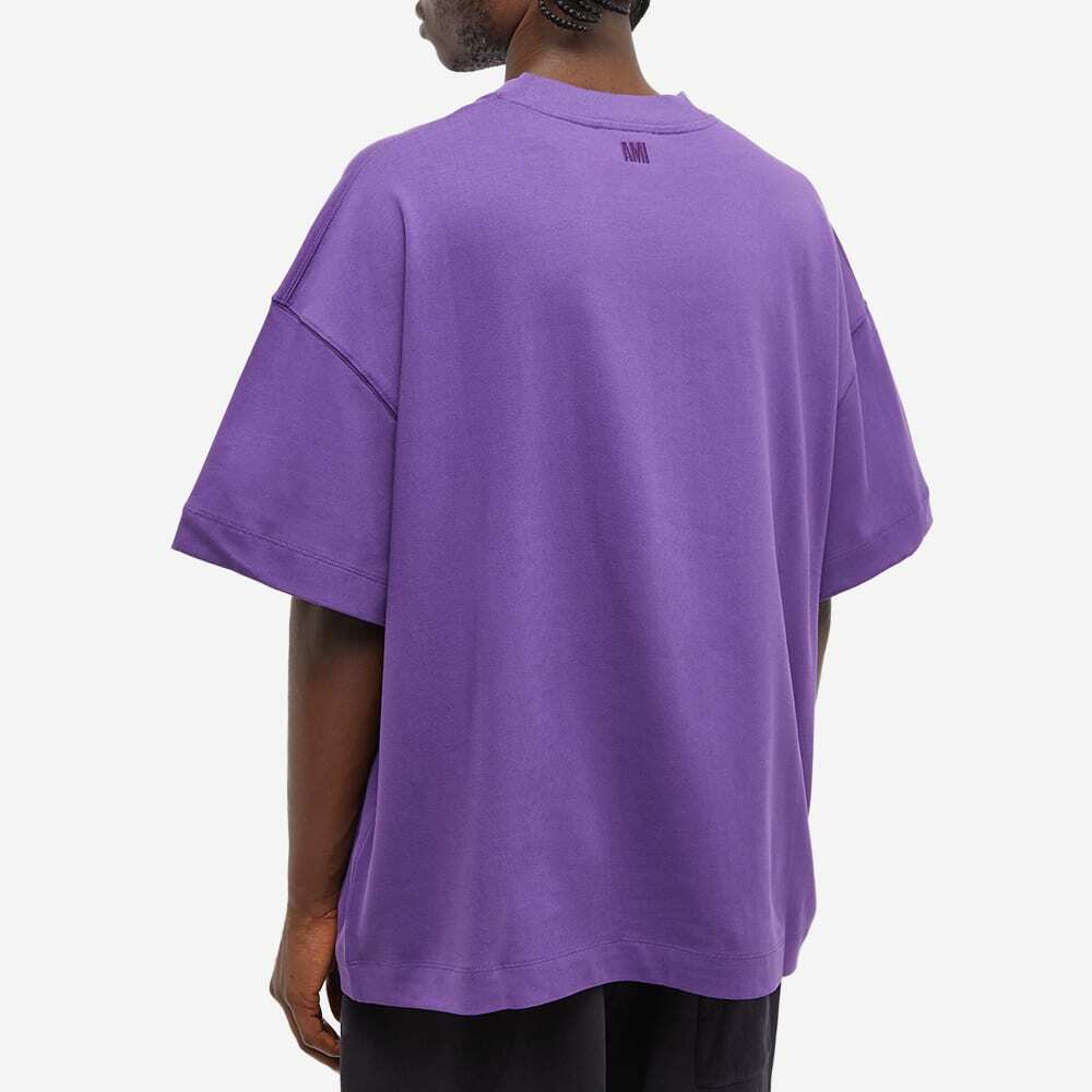 AMI Men's Tonal Heart T-Shirt in Purple AMI
