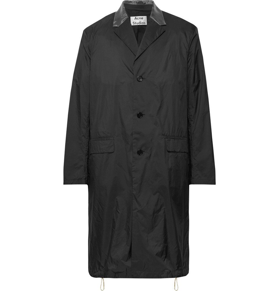 Acne Studios - Sagan Organza-Trimmed Nylon-Ripstop Coat - Black Acne ...