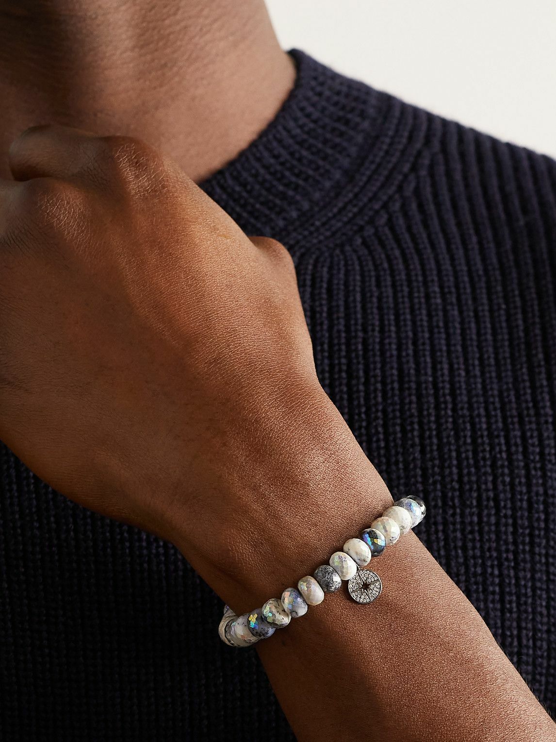 Sydney Evan Starburst RhoidumPlated Gold, Diamond and Opal Beaded