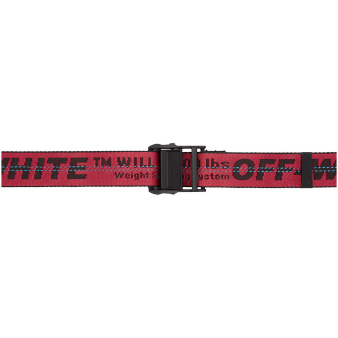 Off-White Red Industrial Belt Off-White