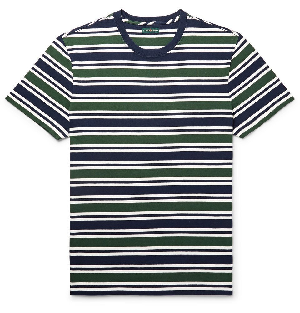 J.Crew Striped CottonJersey TShirt Navy J.Crew