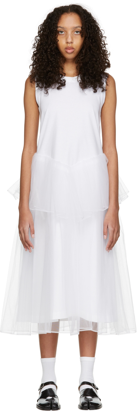 Noir Kei Ninomiya White Cotton Dress Noir Kei Ninomiya