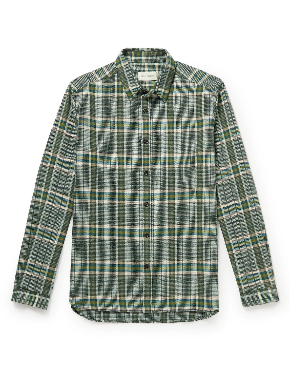 Oliver Spencer - New York Special Checked Cotton-Flannel Shirt - Green