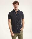 Brooks Brothers Men's Washed Cotton Pique Short-Sleeve Knit Shirt | Dark Blue