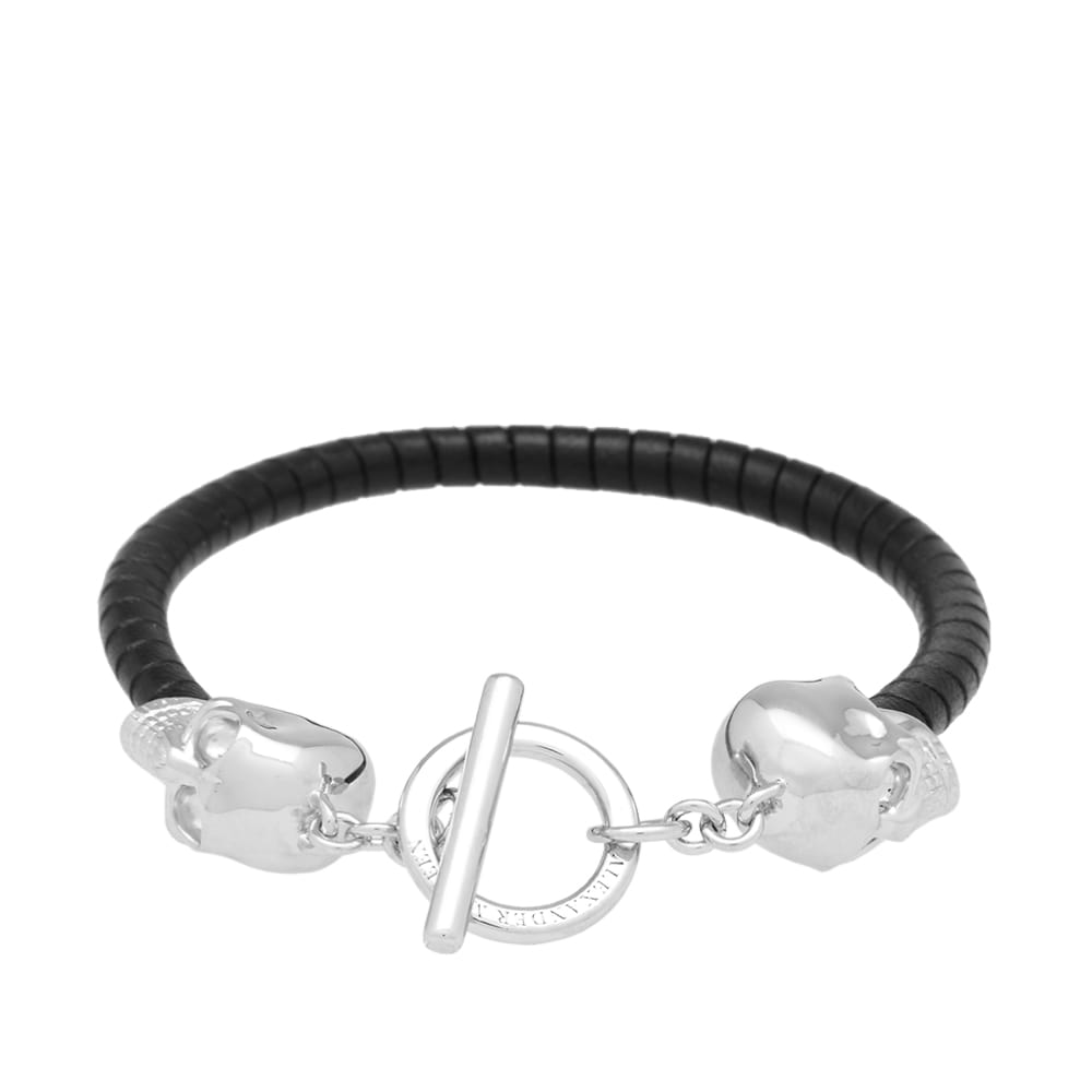 alexander mcqueen silver skull bracelet
