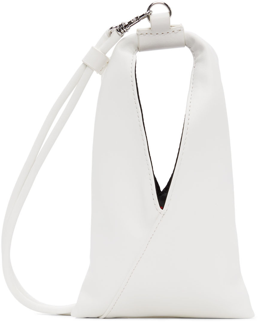 MM6 Maison Margiela White Triangle Phone Pouch MM6 Maison Margiela