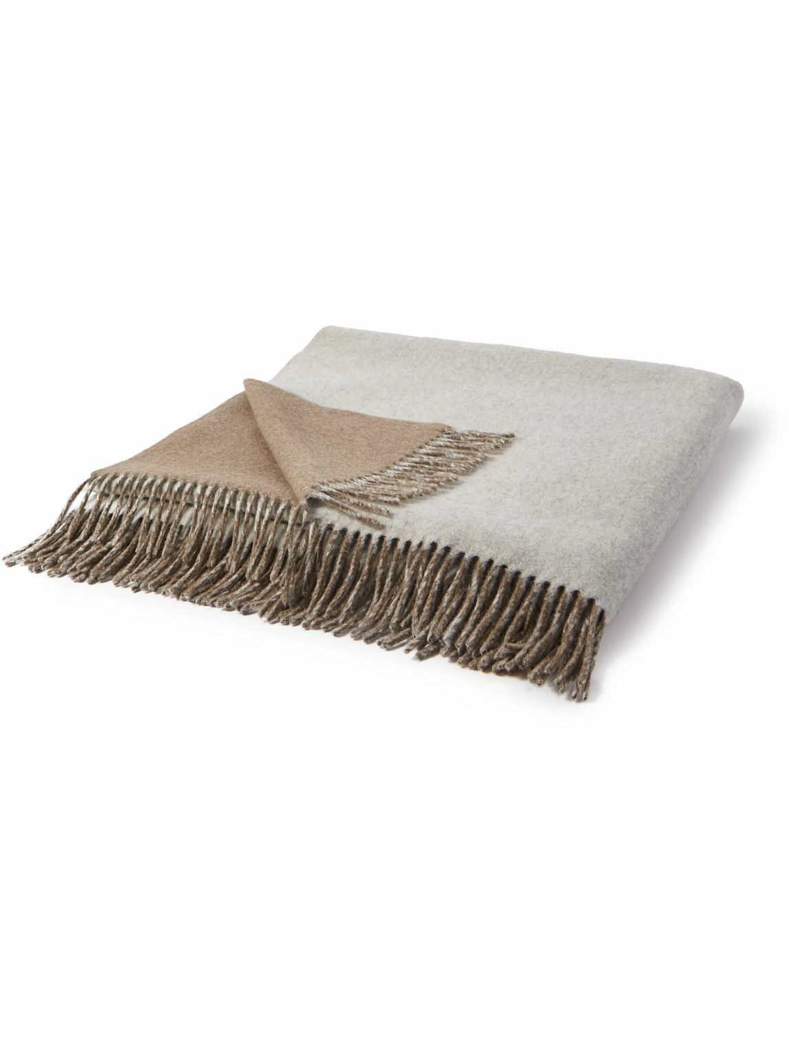 Brunello Cucinelli Fringed TwoTone Cashmere Throw Brunello Cucinelli