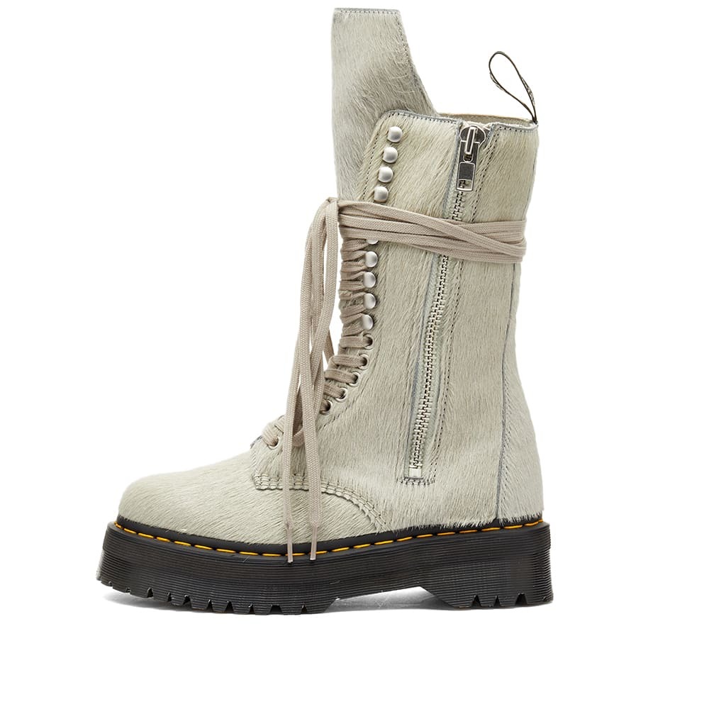 Rick Owens Women's x Dr Martens Quad Sole Calf Length Boot in Pearl