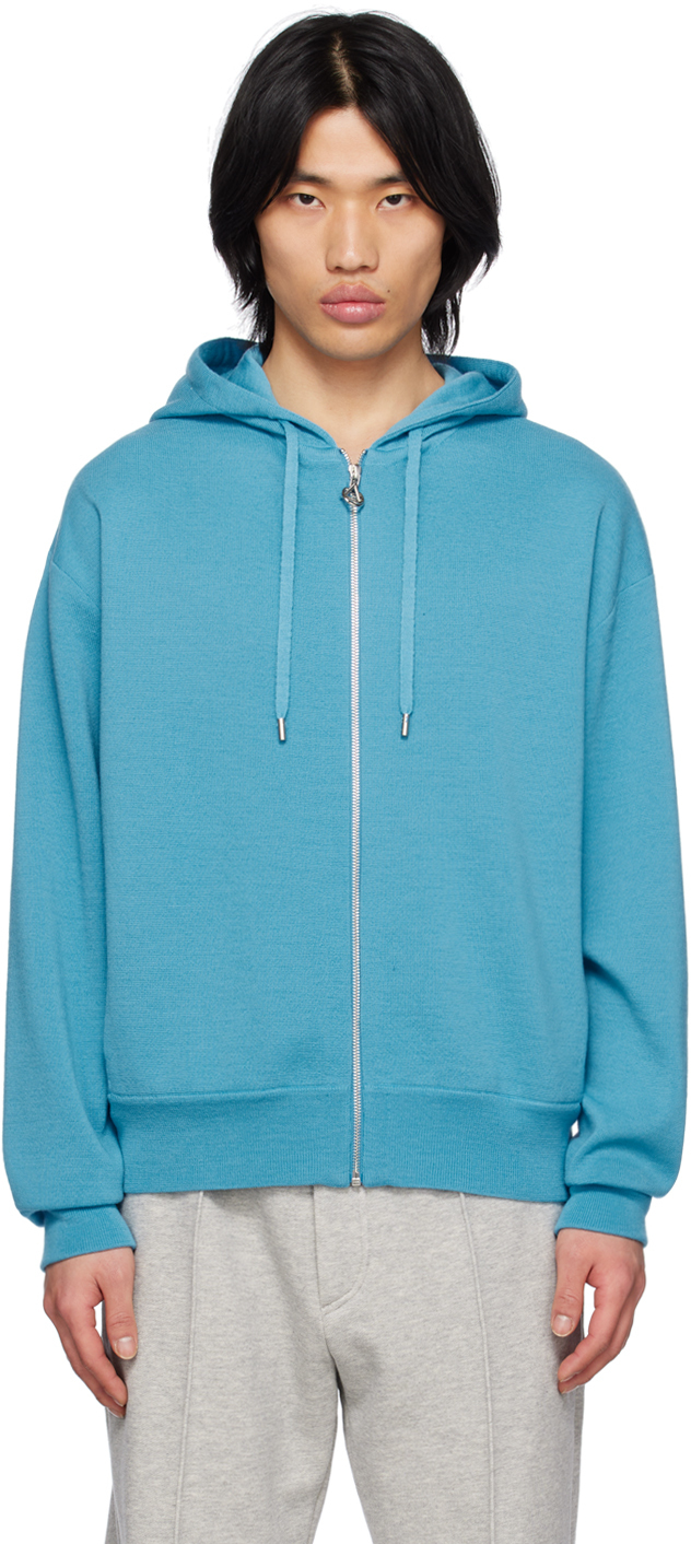 Solid Homme Blue Zip Hoodie Solid Homme