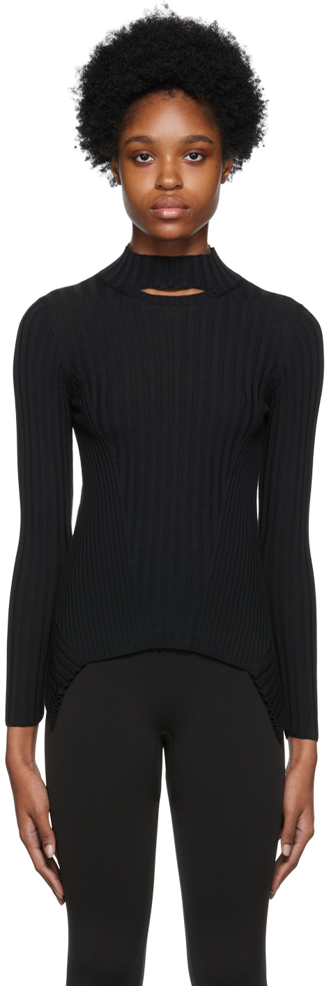 Wolford Black Asymmetric Sweater Wolford
