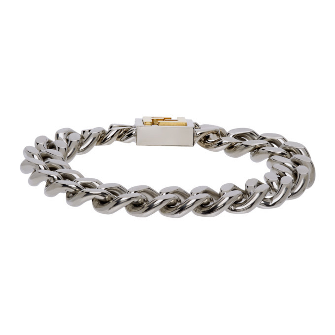 Fendi Silver and Gold FF Bracelet Fendi