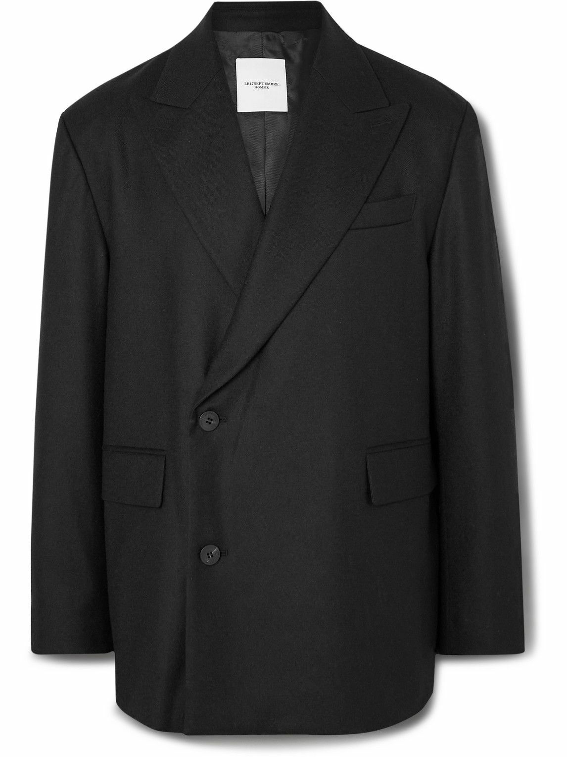 LE 17 SEPTEMBRE Wool Suit Jacket Black