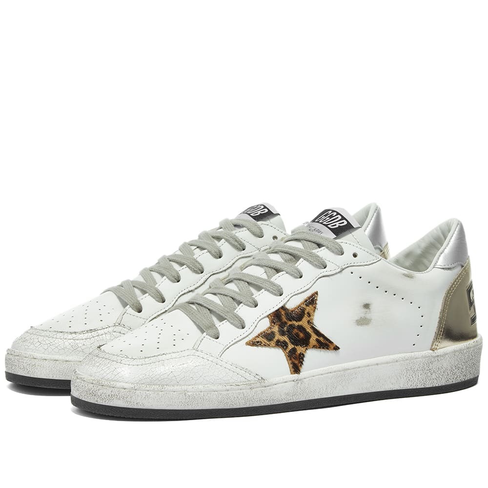Golden Goose Women's Ball Star Leather Sneakers in White/Beige/Brown ...