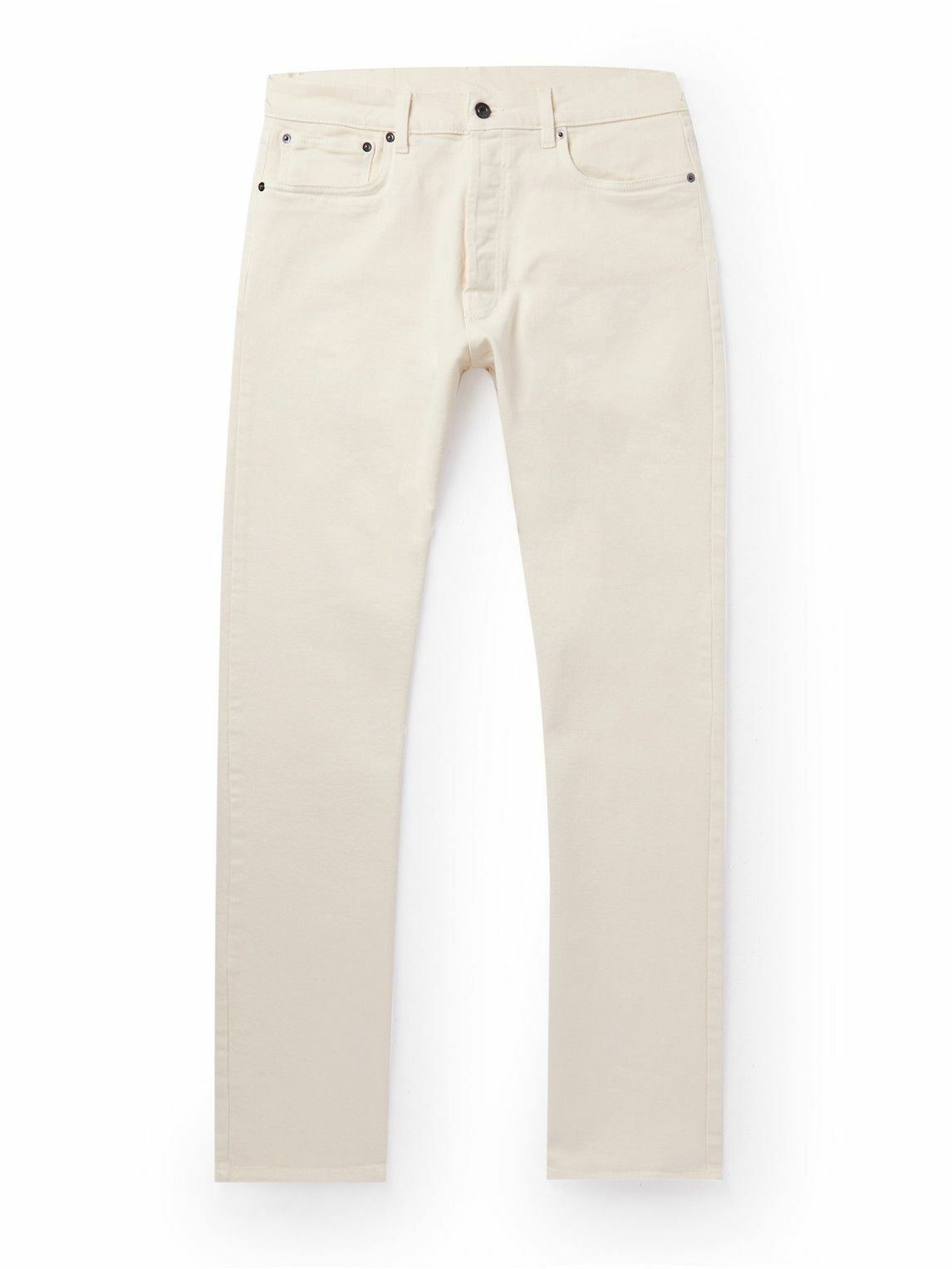 Altea - Perth Straight-Leg Cotton-Blend Trousers - White Altea