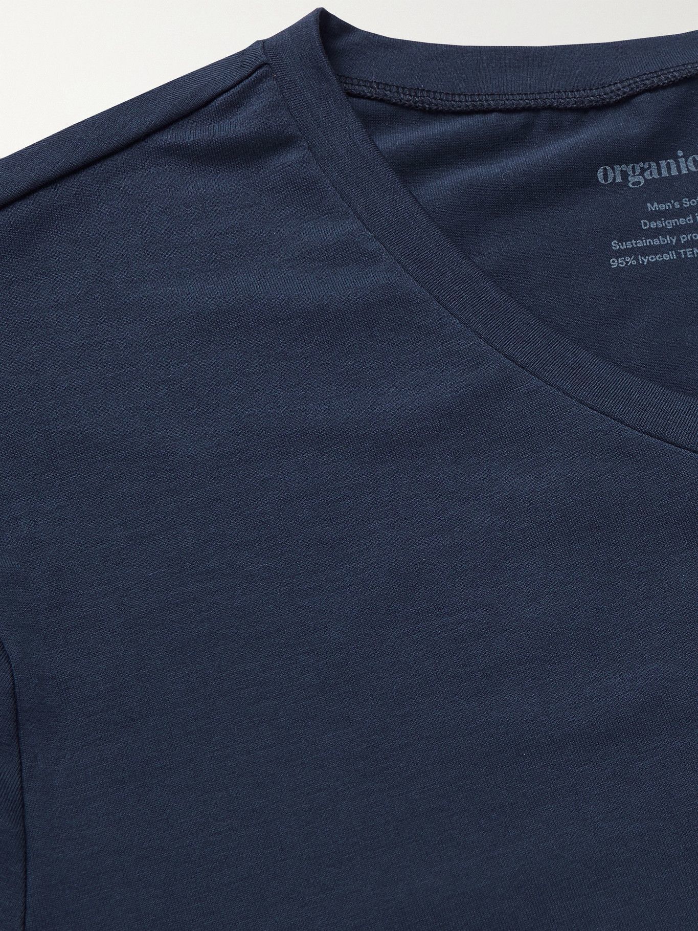 ORGANIC BASICS - Slim-Fit Stretch TENCEL Lyocell T-Shirt - Blue ORGANIC ...