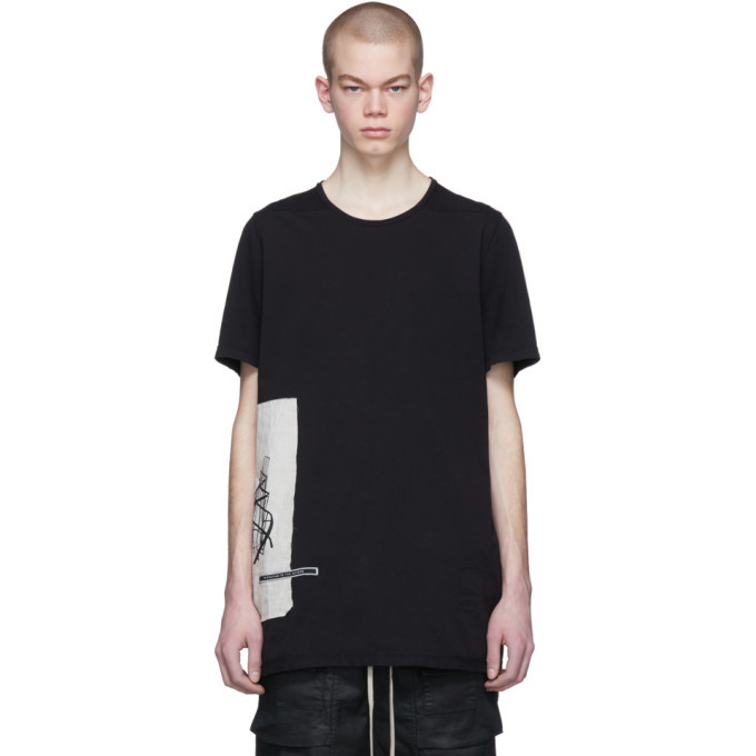 Rick Owens Drkshdw Black Graphic Patch Level T-Shirt Rick Owens