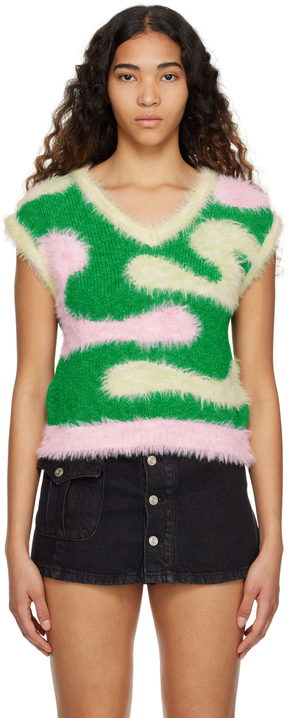 Andersson Bell Green Hairy Wave Vest Andersson Bell