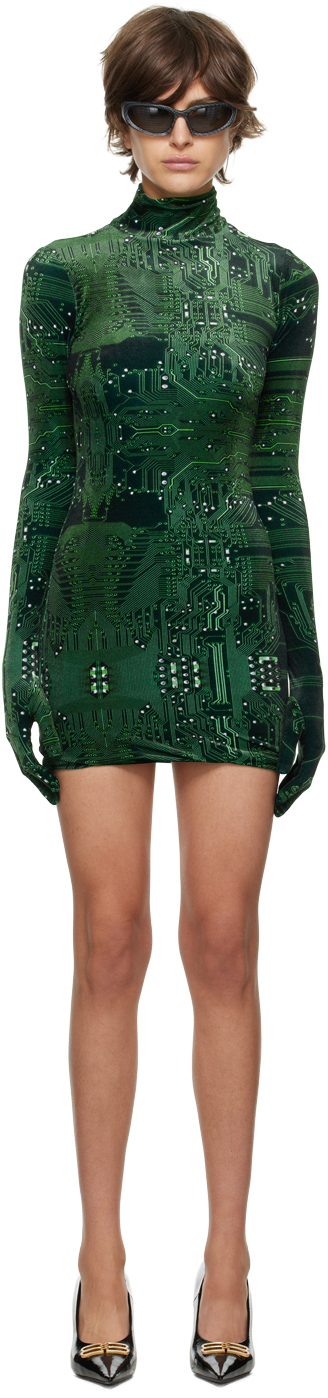 Photo: VETEMENTS Green Cyber Minidress