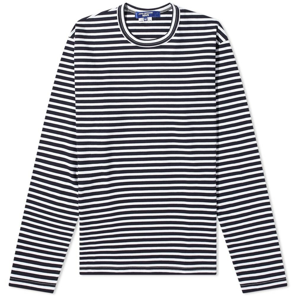 Junya Watanabe MAN Men's Striped T-Shirt in Navy/White Junya Watanabe