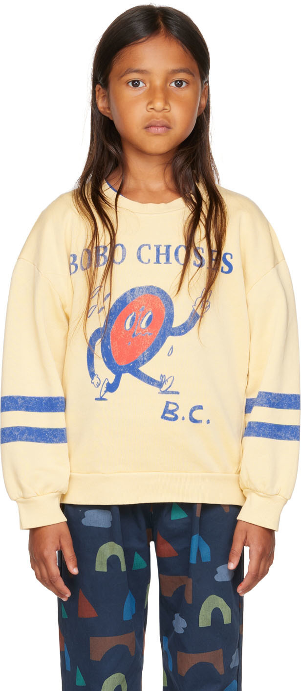 Bobo Choses Kids Beige Walking Clock Sweatshirt Bobo Choses