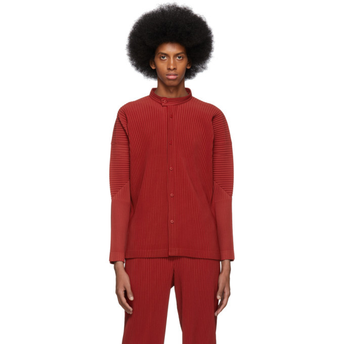 Homme Plisse Issey Miyake Red Pleated 
