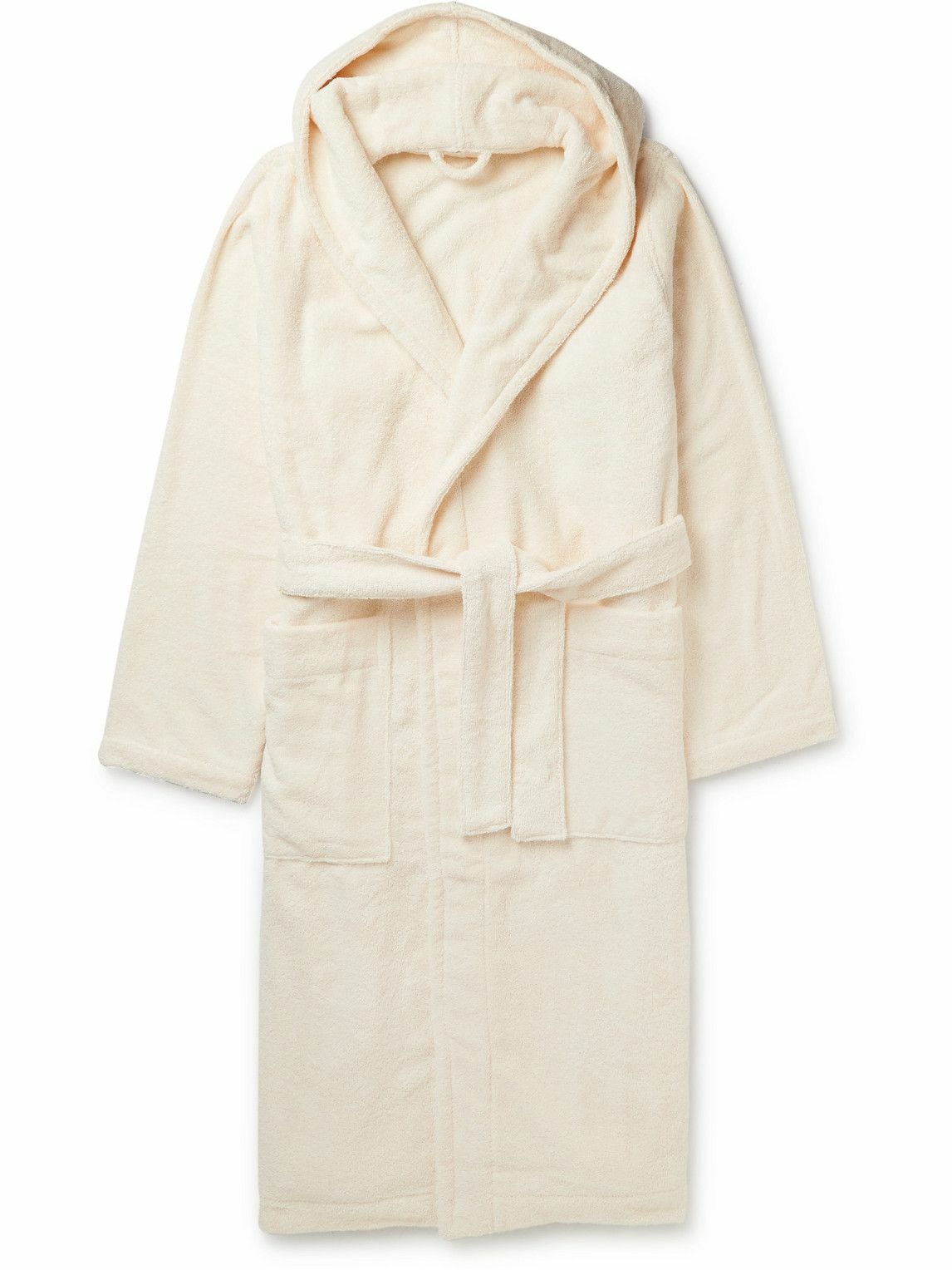 TEKLA - Organic Cotton-Terry Hooded Robe - Neutrals Tekla Fabrics