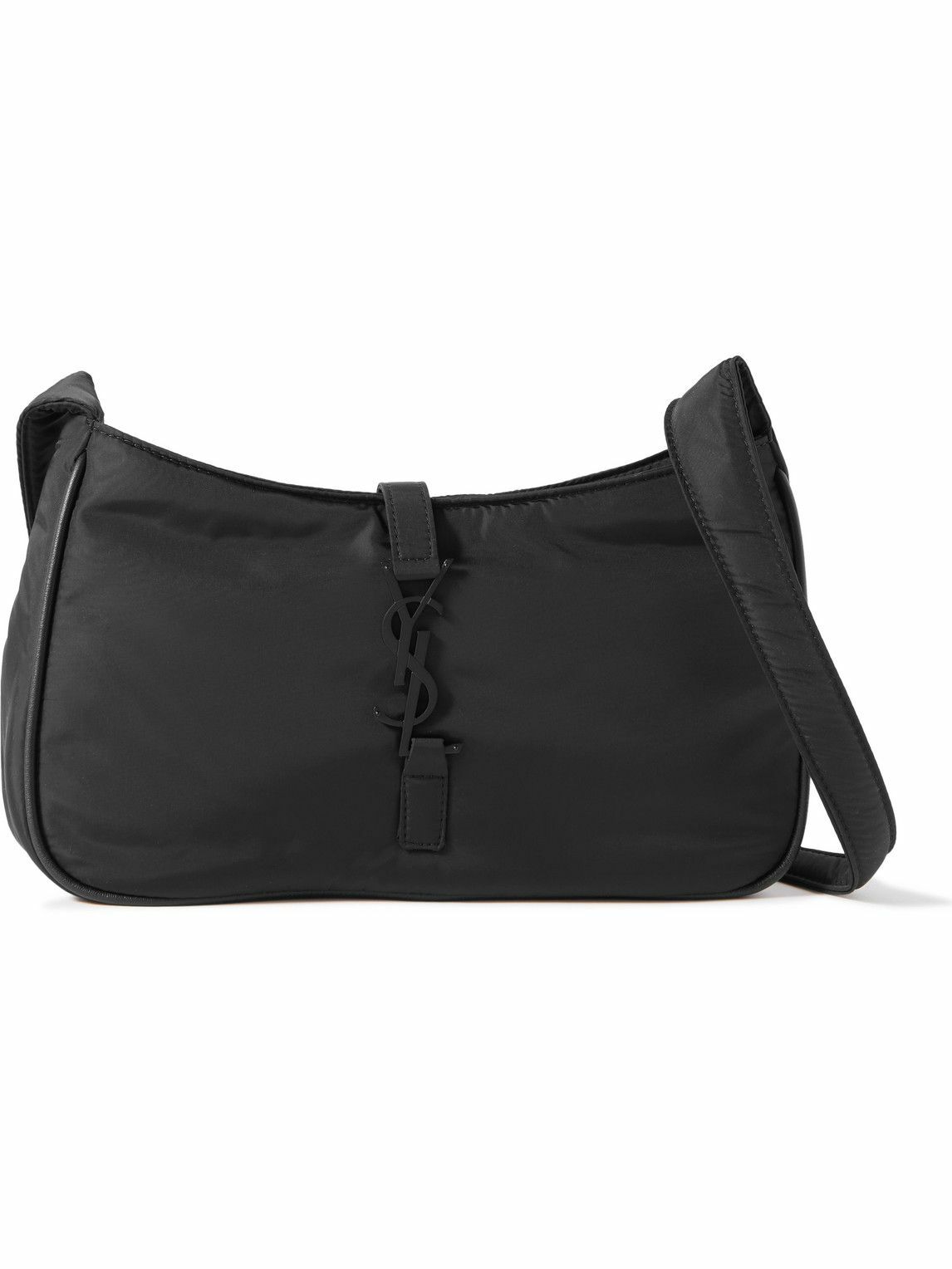 SAINT LAURENT - Le 5 à 7 Leather-Trimmed Shell Messenger Bag - Black ...