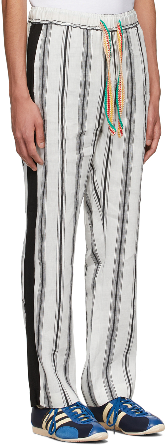 Wales Bonner Off-White Linen Trousers Wales Bonner