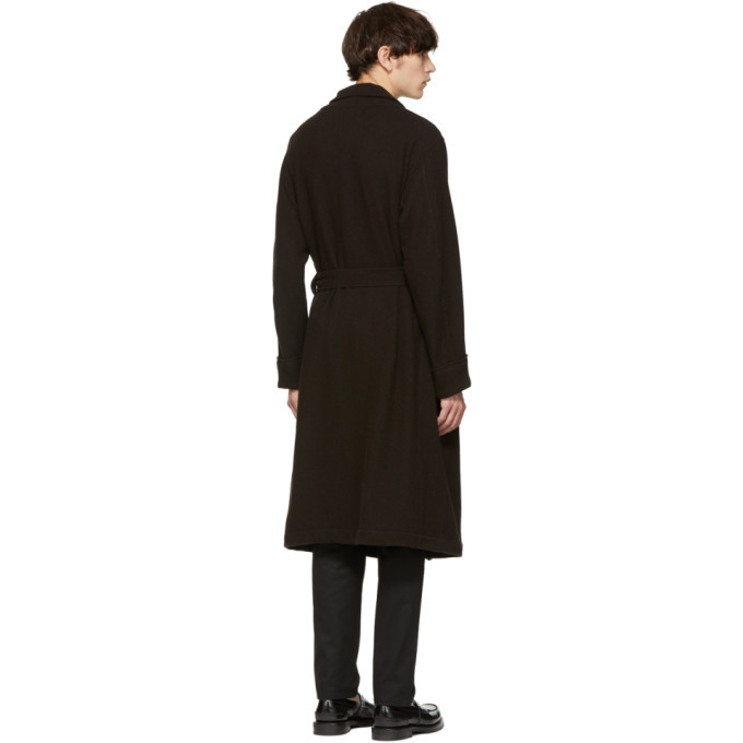 Our Legacy Brown Wool Robe Coat Our Legacy