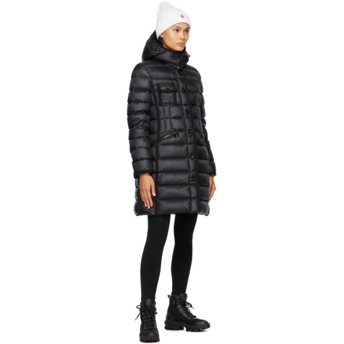 Moncler Black Down Hermine Coat Moncler