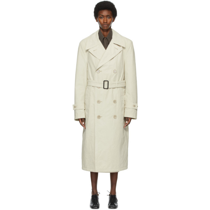 Lemaire Beige Cotton Trench Coat Lemaire