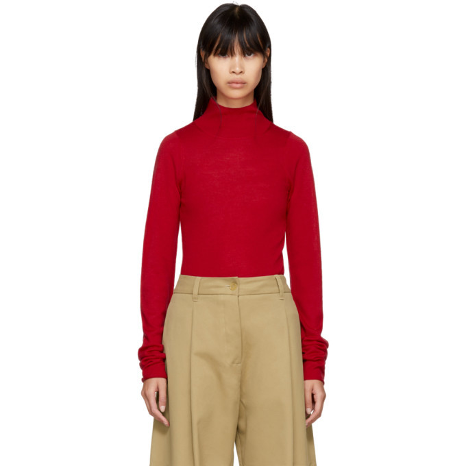 Joseph Red Merino Turtleneck Joseph