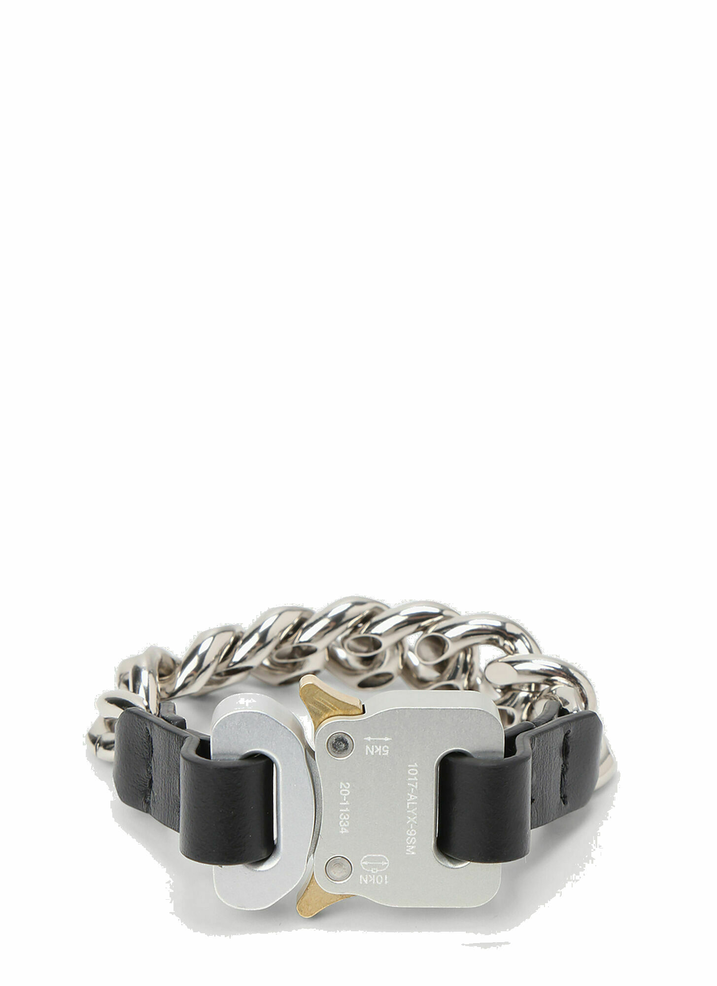 Photo: Leather Chain Bracelet in Silver