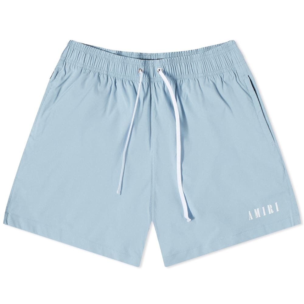 AMIRI Men's Core Logo Swim Short in Dusty Blue Amiri