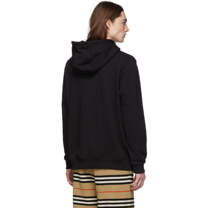 Burberry Black Lexstone Logo Hoodie Burberry