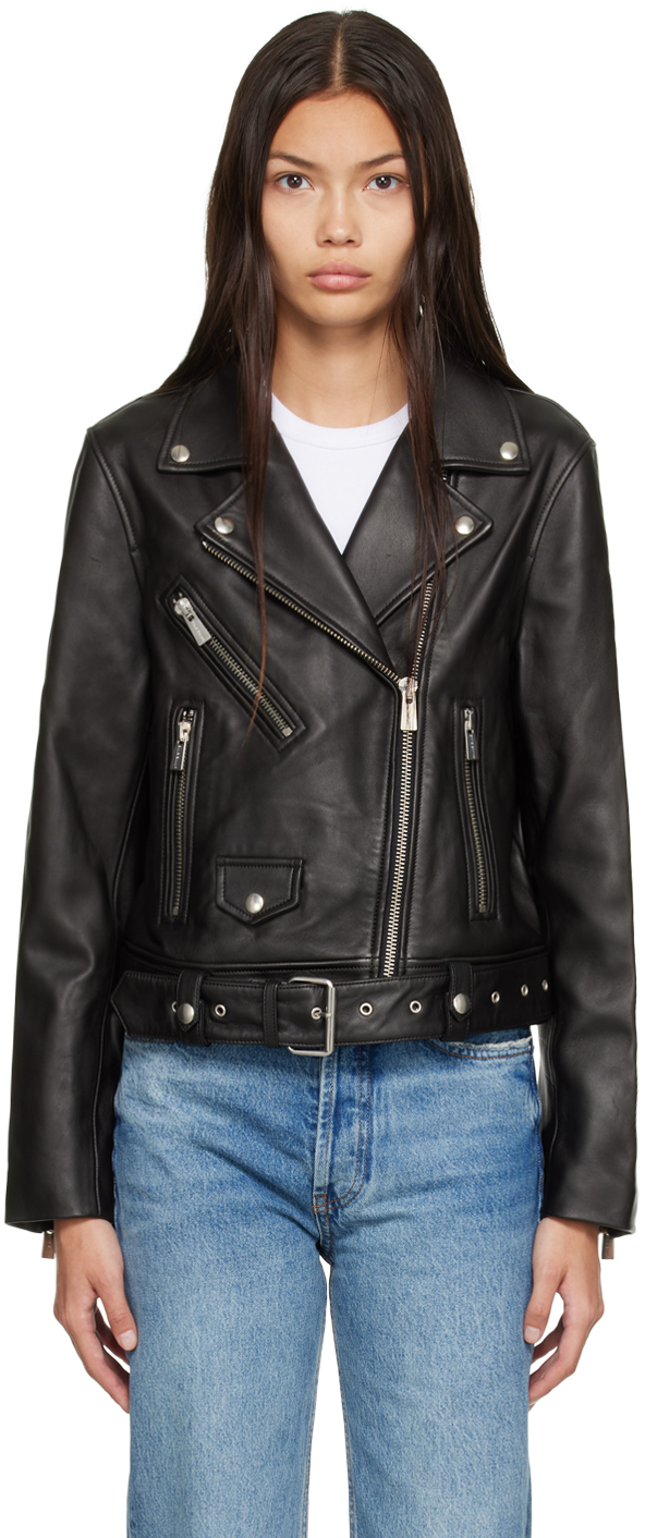 Photo: ANINE BING Black Benjamin Moto Leather Jacket