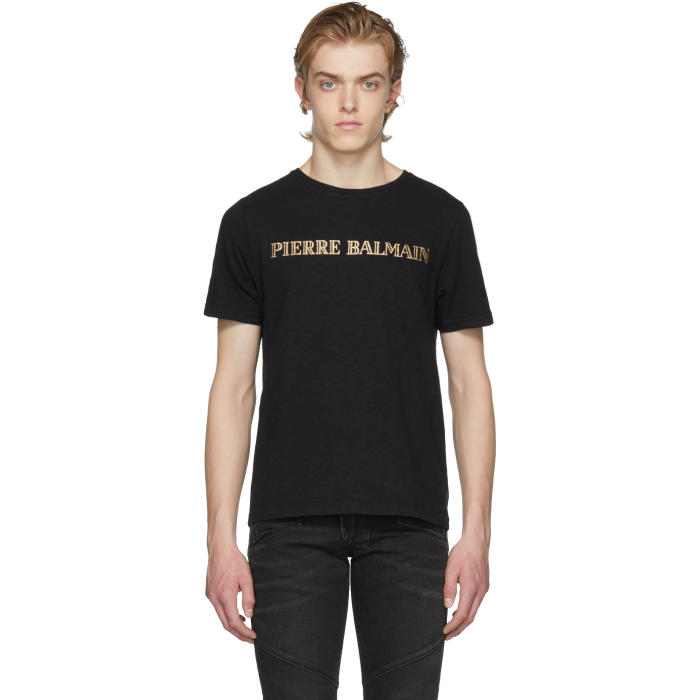Pierre Balmain Black Crest Logo T-Shirt Pierre Balmain