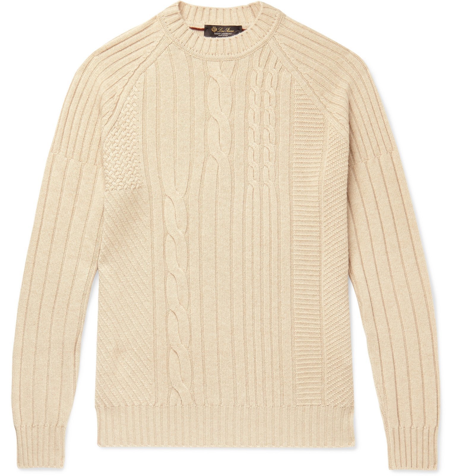 Loro Piana - Cable-Knit Baby Cashmere Sweater - Neutrals Loro Piana