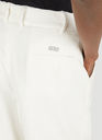 Pleated Corduroy Pants in White