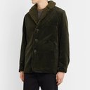 Oliver Spencer - Brockwell Faux Shearling-Lined Cotton-Corduroy Jacket - Green