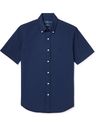 Polo Ralph Lauren - Button-Down Collar Striped Cotton-Seersucker Shirt - Blue