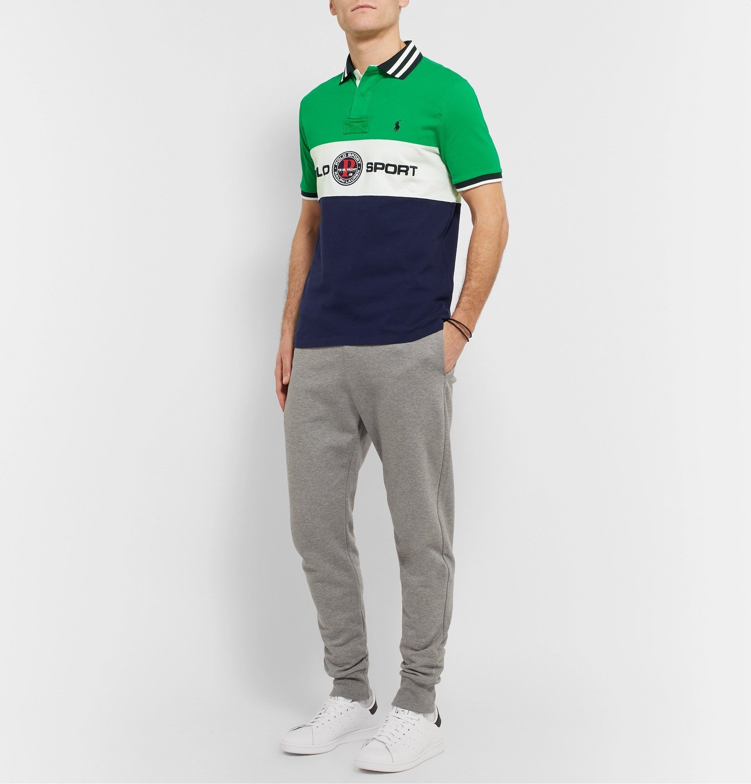 Grenouillère Polo en coton piqué color-block Ralph Lauren Vêtements Tops & T-shirts T-shirts Polos 