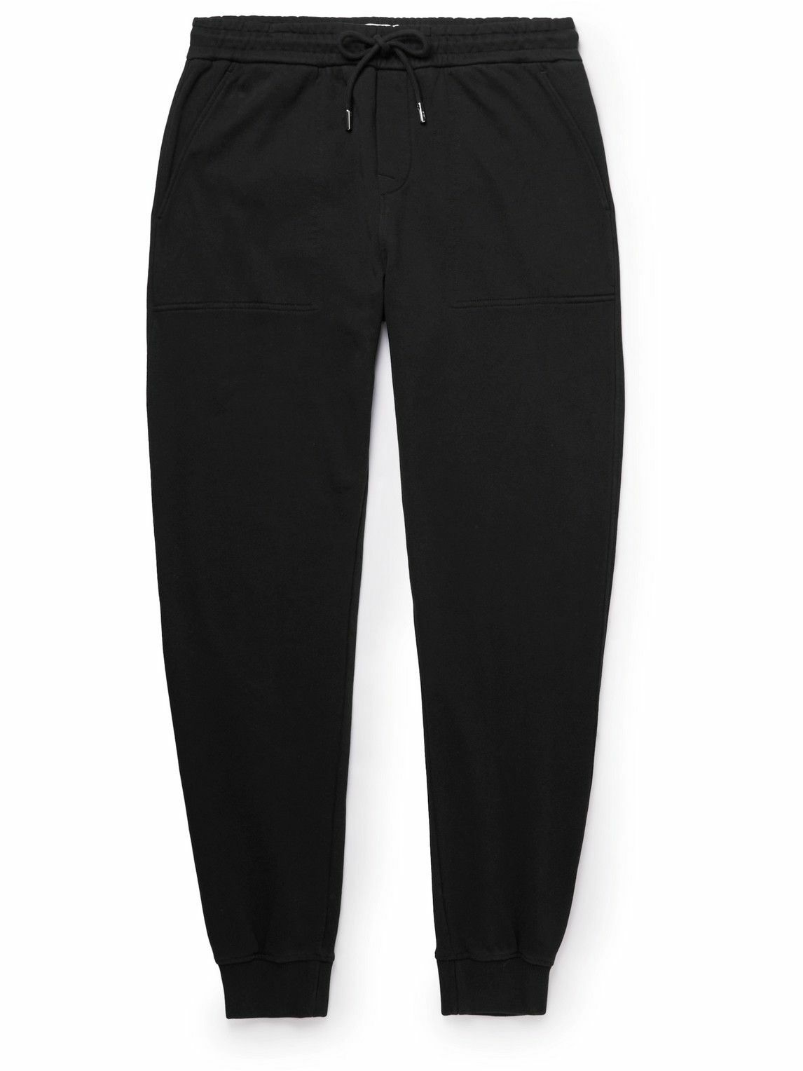 Mr P. - Tapered Organic Cotton-Jersey Sweatpants - Black Mr P.