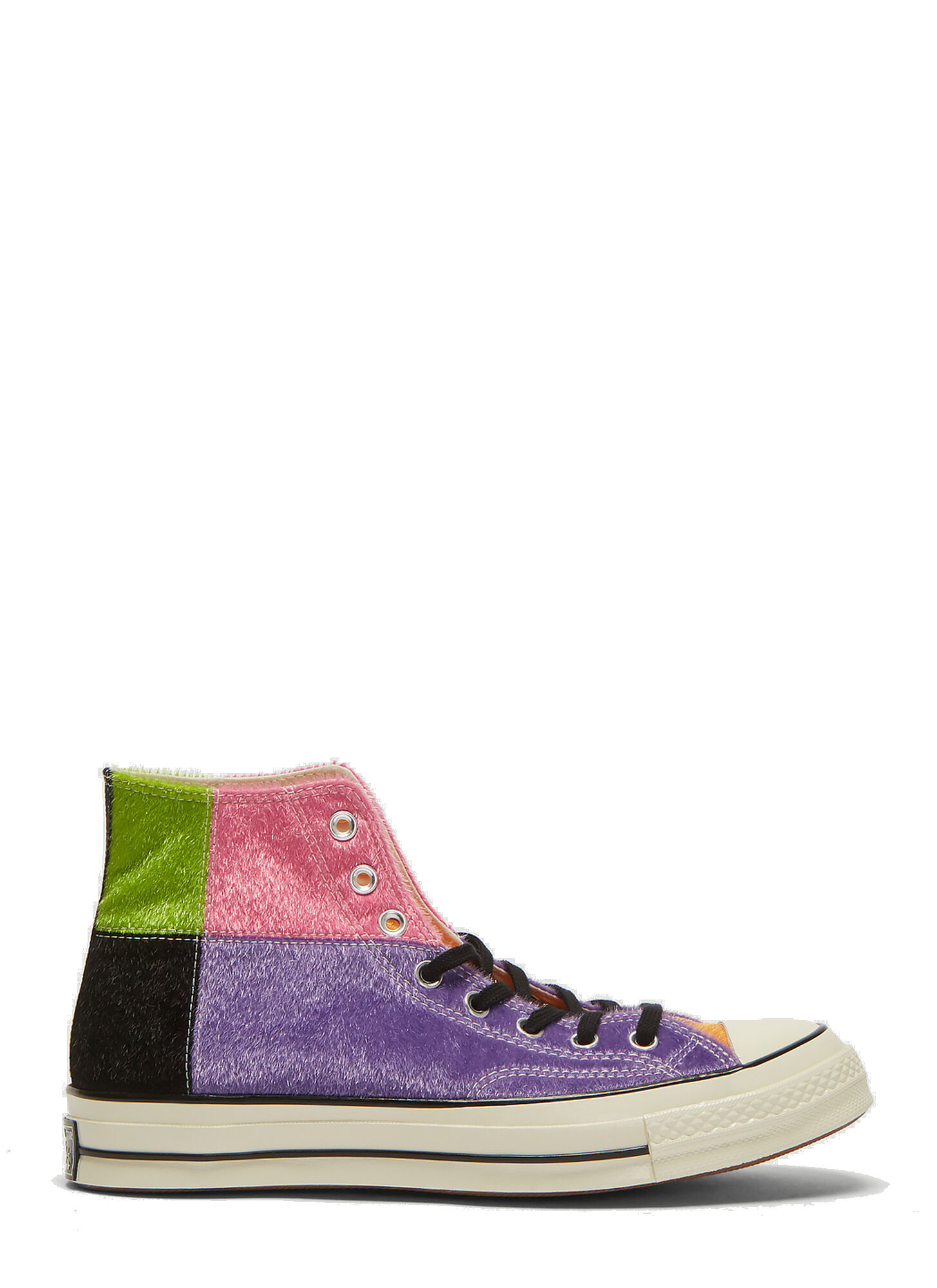 Photo: Patchwork High Chuck Taylor 1970s All Star Sneakers in Purple