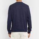 Oliver Spencer - Blenheim Printed Mélange Loopback Cotton-Jersey Sweatshirt - Men - Navy