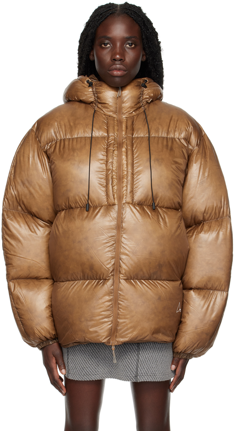 ROA Brown Shiny Down Jacket ROA