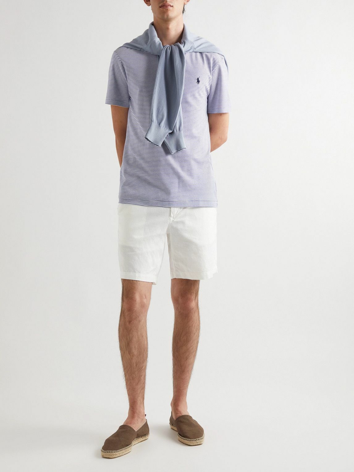 Polo Ralph Lauren - Maritimes Straight-Leg Linen and Cotton-Blend Shorts - White
